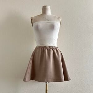 handmade tan mini skirt